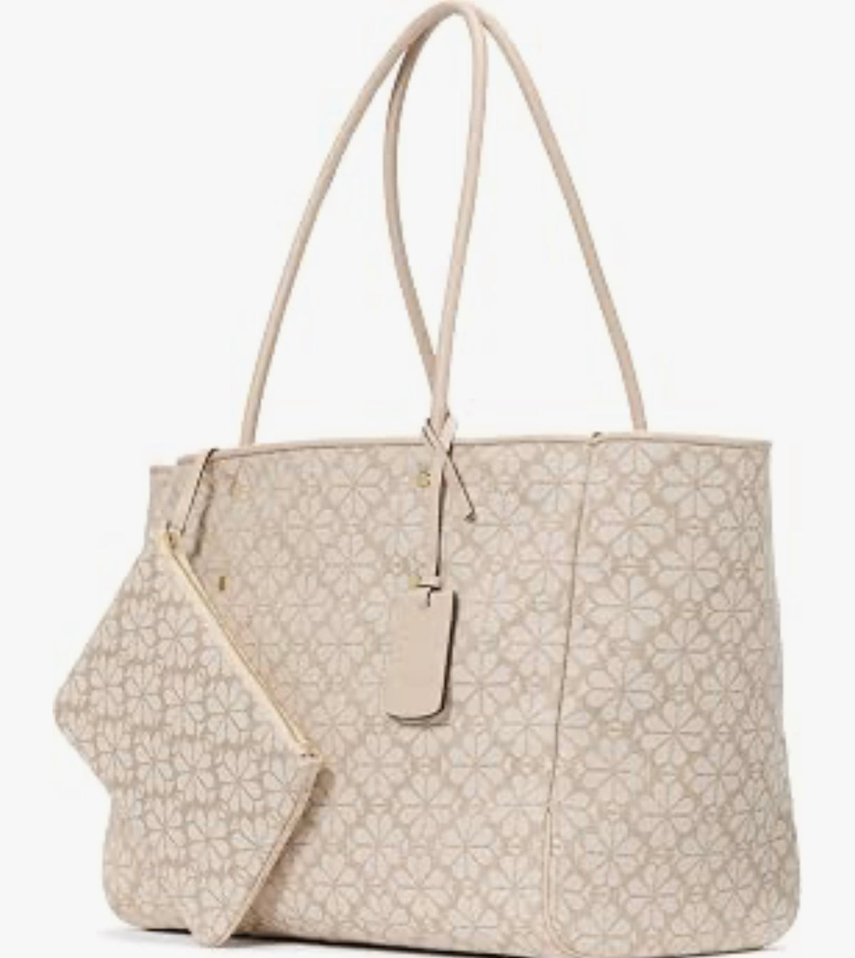 NWT Kate Spade Spade Flower Jacquard Large Everything Tote — Natural Multi (KK609)