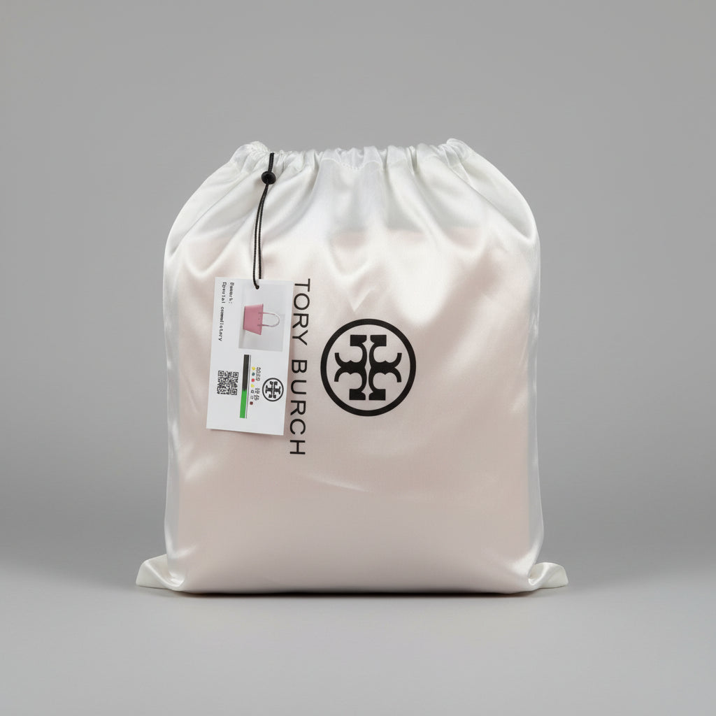Tory Burch Pink Saffiano Leather Tote Bag — Gold Logo Hardware