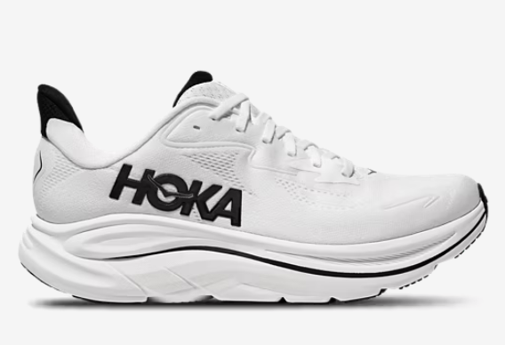 HOKA Clifton 10 Men's Running Shoes — White / Black