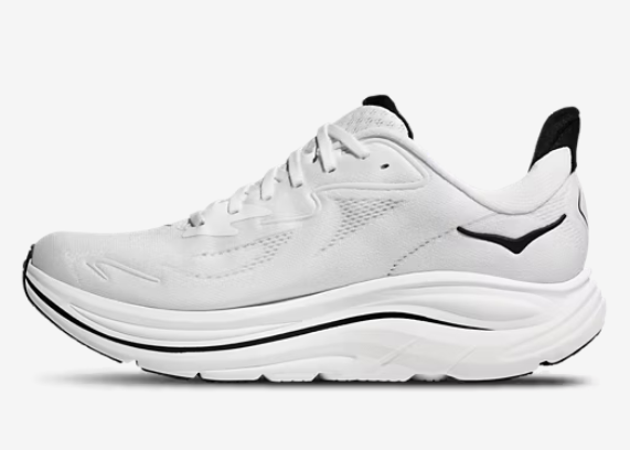 HOKA Clifton 10 Women's Running Shoes — White / Black