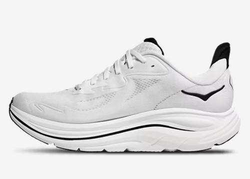HOKA Clifton 10 Men's Running Shoes — White / Black