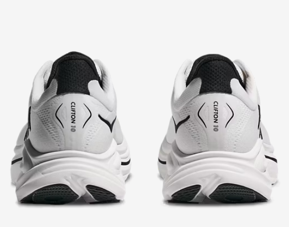 HOKA Clifton 10 Men's Running Shoes — White / Black