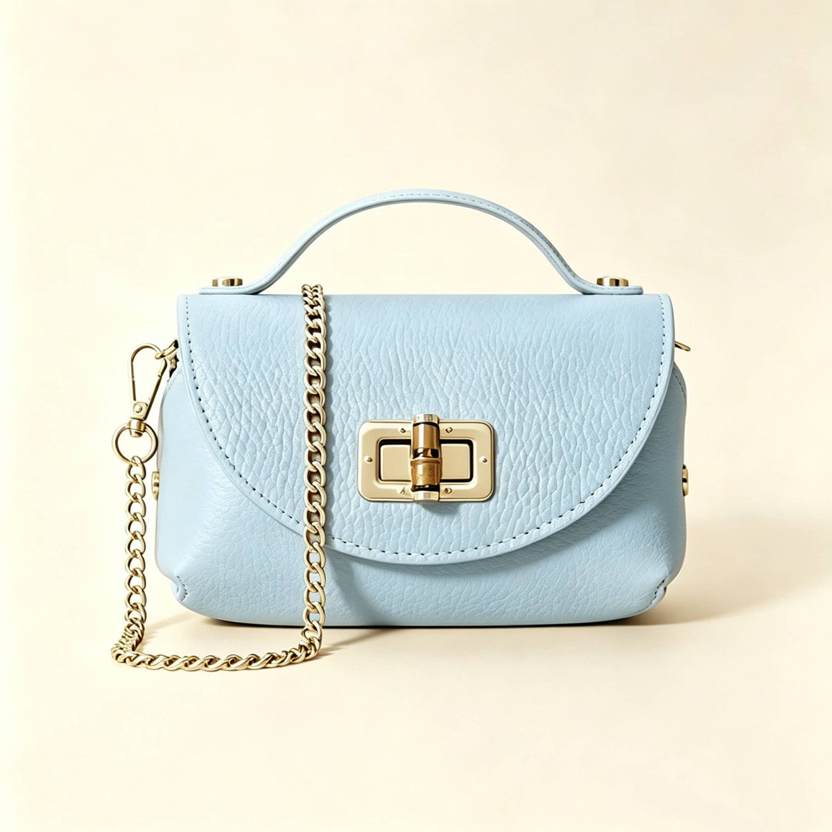 Mini Bag in Genuine Hammered Leather – Made in Italy: Sable