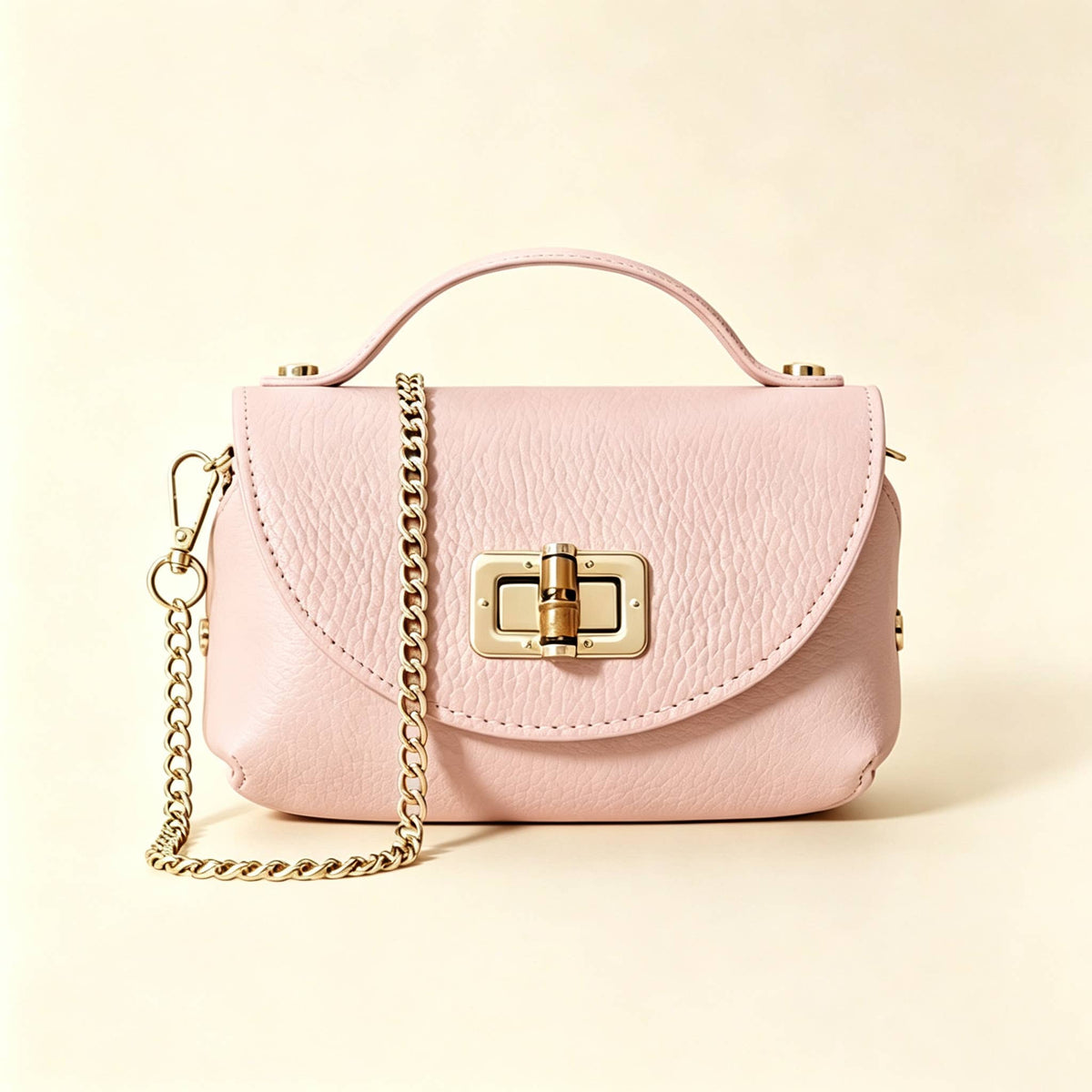 Mini Bag in Genuine Hammered Leather – Made in Italy: Sable